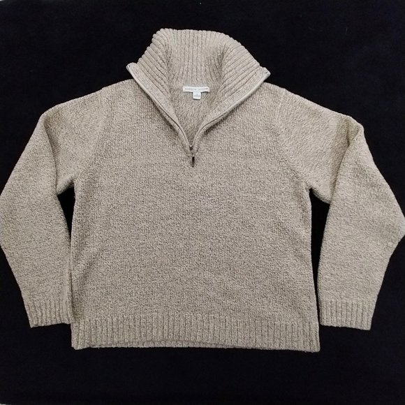 Carolyn‎ Taylor Sweater Size XL Brown Partial Zip Turtle Neck #1260 - Picture 9 of 13